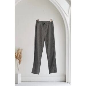 Brandy Melville Gingham black white high rise trouser pants size xs/s Italy